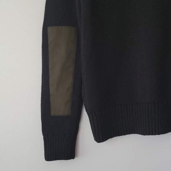 Ralph Lauren Black Long Sleeve Cotton Zip Sweater - Picture 6 of 8